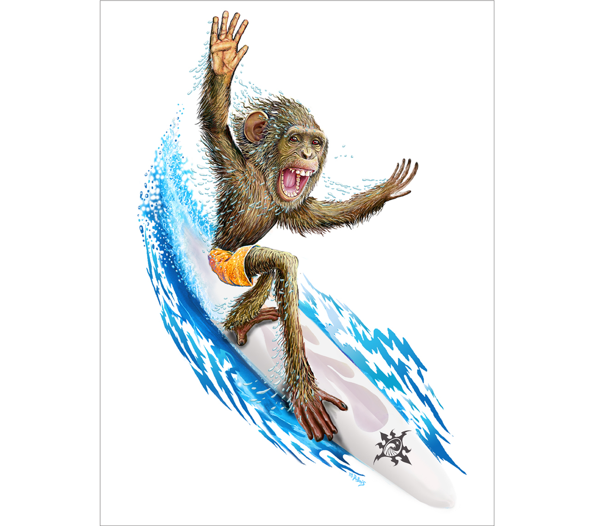 Sun Surf Aloha Shirt/Monkey The Carp Rider Men's Size XL | eBay