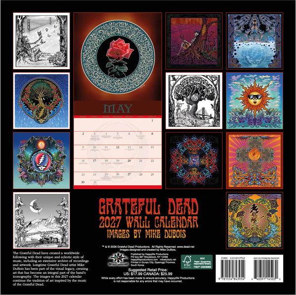 CAL-GD27 // 2027 Grateful Dead Wall Calendar