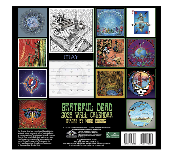 CAL-GD25// 2025 Grateful Dead Wall Calendar