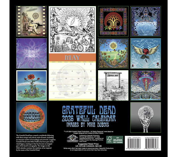 CAL-GD26// 2026 Grateful Dead Wall Calendar